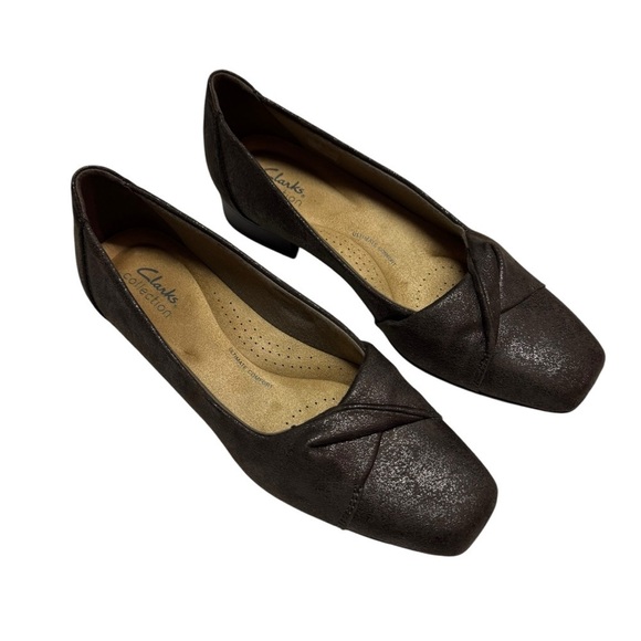 Clarks Collection Low Pump Bronze Tilmont Dalia Womens Metallic Slip On 9M - Picture 1 of 8